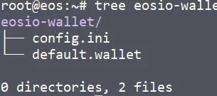 eosio-wallet 폴더 내부 (config.ini, default.wallet)