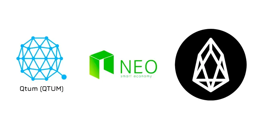 그림 3. QTUM, NEO, EOS